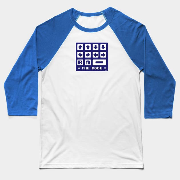 contra code (blue) Baseball T-Shirt by bald artist designs